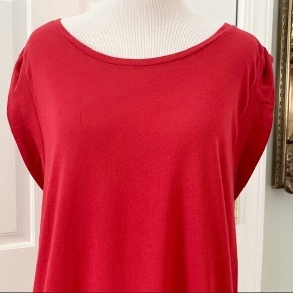 J.Crew Red Short Sleeve Top Size M - Picture 2 of 8